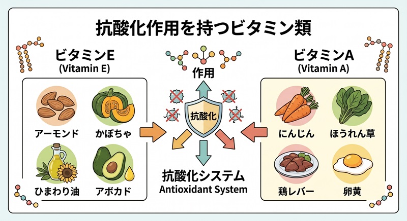 抗酸化作用を持つビタミン類